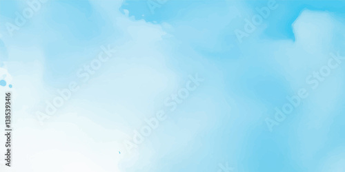 Soft Sky Whispers – A Gentle Watercolor Composition in Cool Blues, Brushed Lightly on Wet White Paper to Create a Floating, Atmospheric Texture of Peace