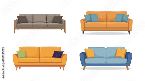 A realistic depiction of a freshly cleaned sofa, highlighting the effectiveness of professional upholstery cleaning services.​