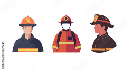 Strong and heroic vector graphic design featuring the silhouette of a firefighter man in action, representing courage, determination, and bravery. 