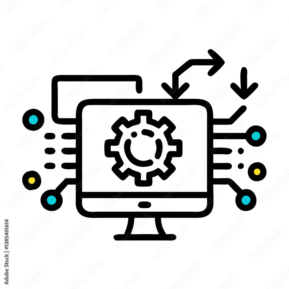 Digital Transformation Visual Icon Digital Transformation Visual Icon