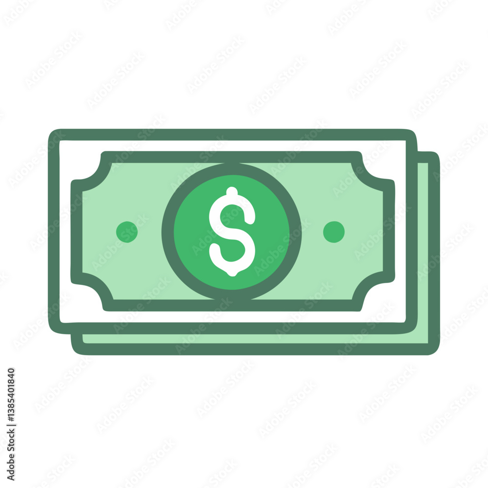 Engaging Icon for Dollar Bill Transactions Engaging Icon for Dollar Bill Transactions