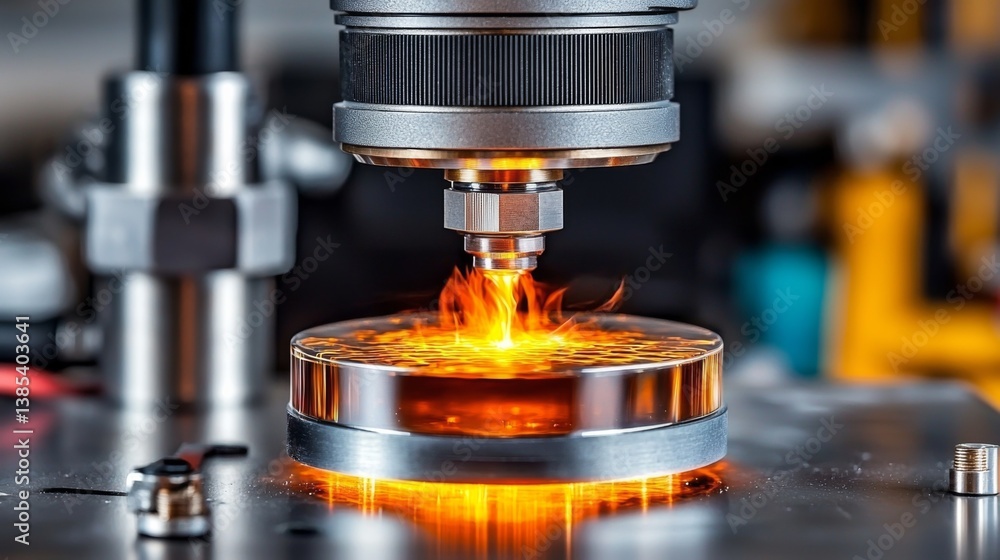 High-tech equipment demonstrating precision heating in a laboratory setting High-tech equipment demonstrating precision heating in a laboratory setting