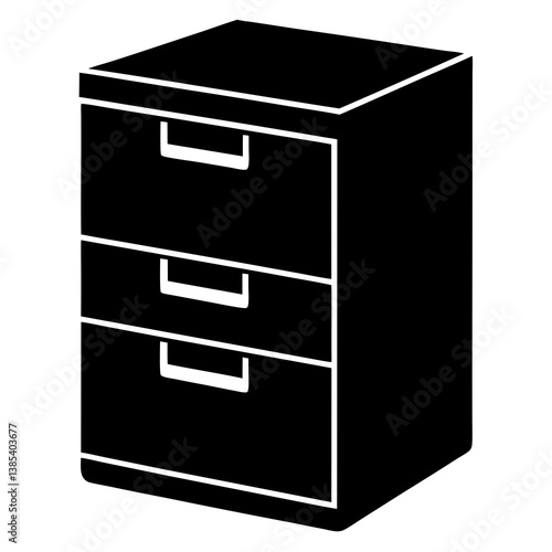  File Cabinet     vector silhouette icon