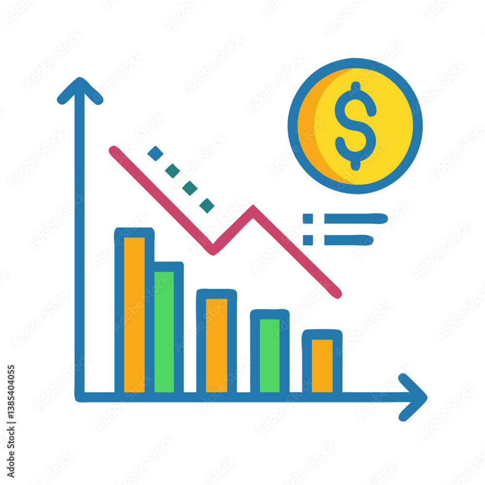 Dynamic Economic Impact Metrics Icon Dynamic Economic Impact Metrics Icon