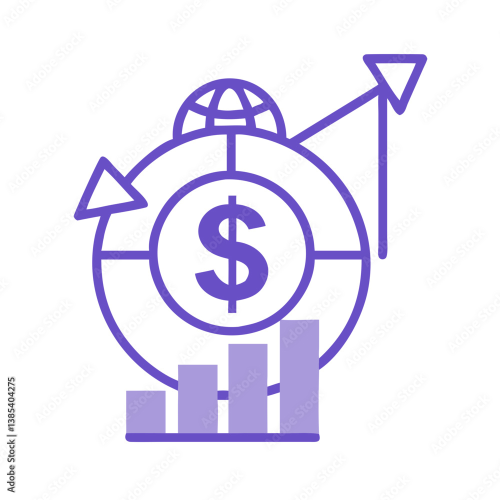 Obraz premium Dynamic Economic Policy Icon