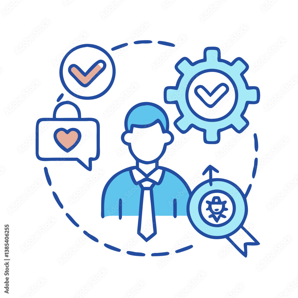 Employee Engagement Icon for HR Practices Employee Engagement Icon for HR Practices