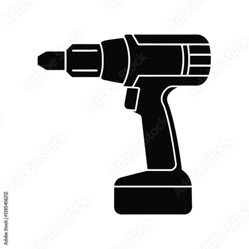 Cordless drill isolated with white background
