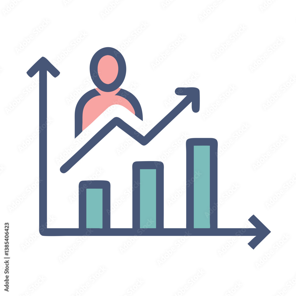 Employee Performance Indicators Icon for HR Employee Performance Indicators Icon for HR