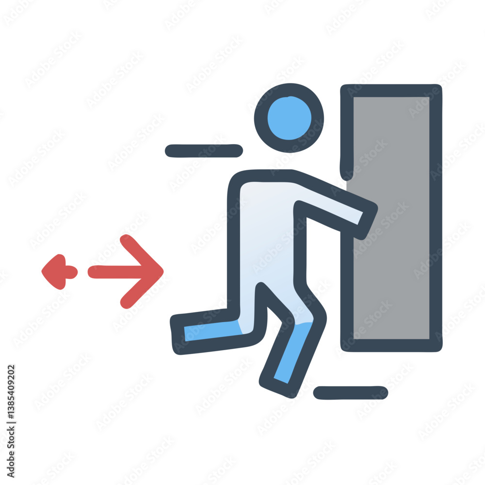 Exit Strategy Planning Icon Design Exit Strategy Planning Icon Design