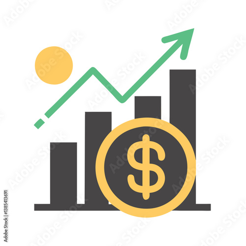  Financial Growth Icon for Economic Success