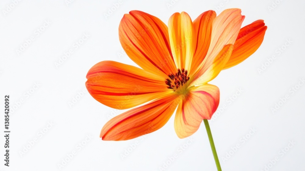 Naklejka premium Close-up orange cosmos flower studio shot