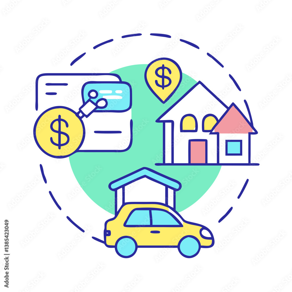 Naklejka premium Icon for Leasing Solutions