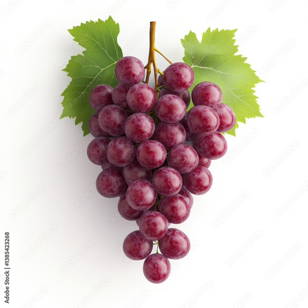 Fototapeta premium Ripe red grapes on a vine symbolize harvest celebrations and the joy of autumn gatherings, perfect for festive decor