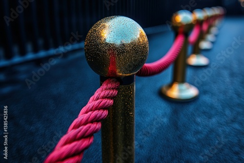 Velvet Rope and Golden Stanchions: A Close-Up