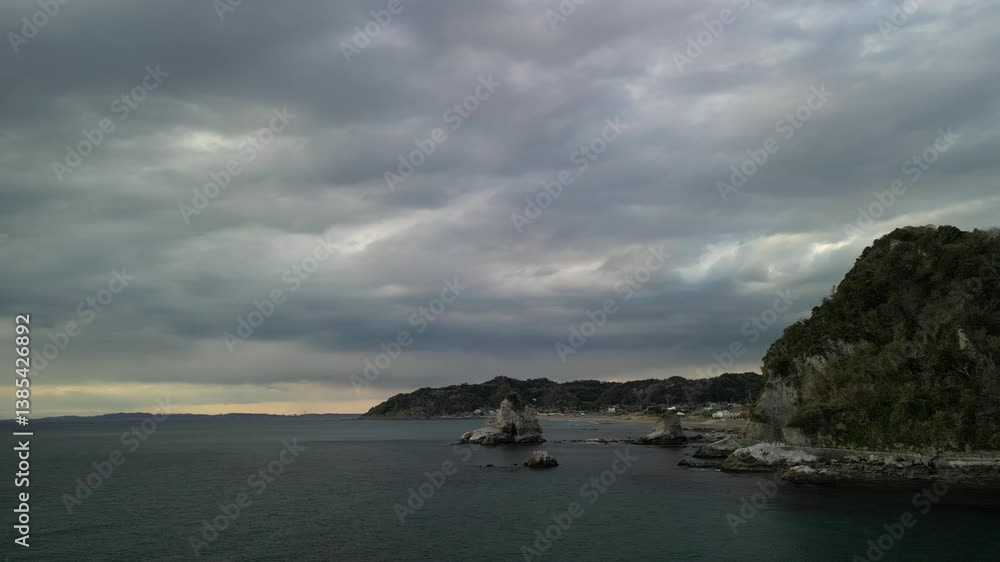 【Japan Chiba】4K Japanese port town Drone aerial footage