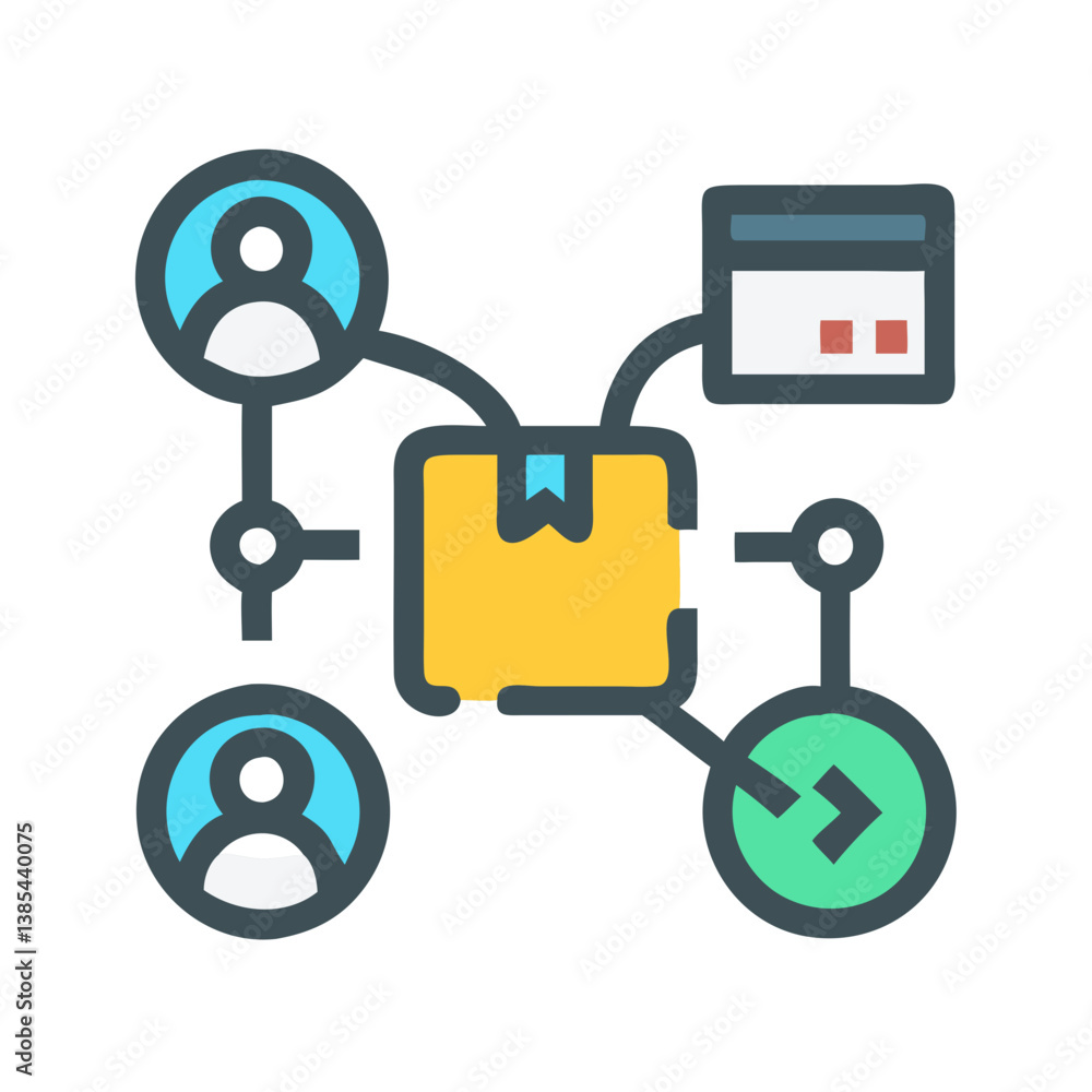 Comprehensive Icons for Supply Chain Collaboration Comprehensive Icons for Supply Chain Collaboration