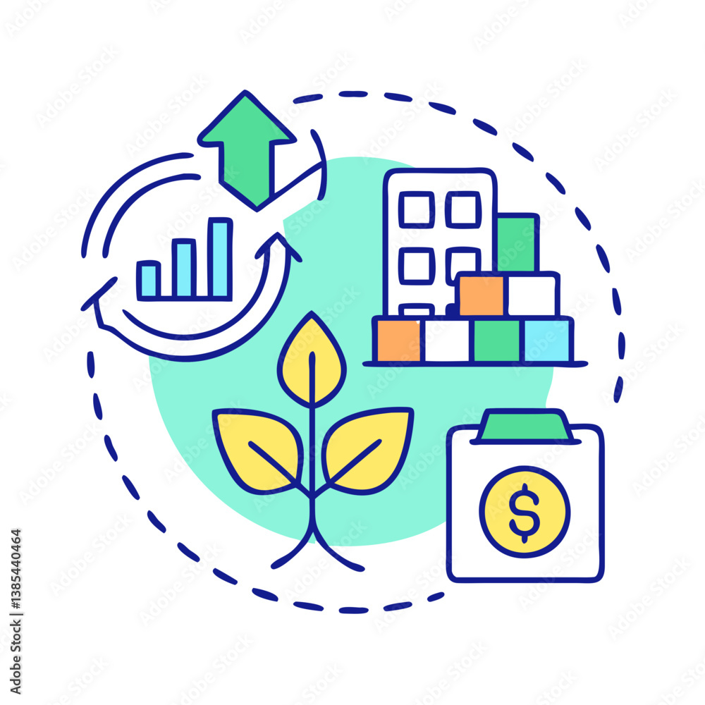Fototapeta premium Innovative Icons for Sustainable Business Strategies
