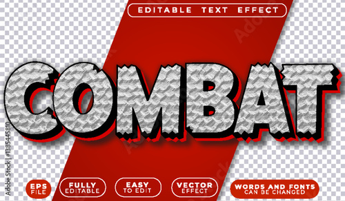 Combat Fight Clash Fully Editable Vector Text File