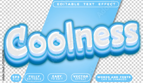 Blue Coolness Fully Editable Vector Text File