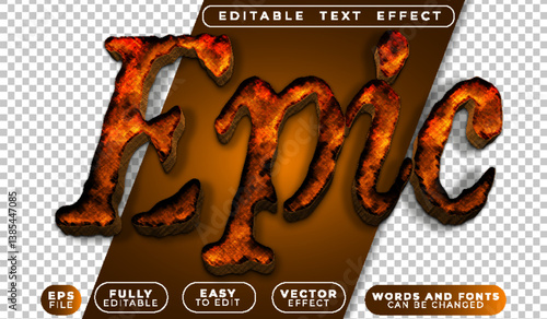 Epic Legend Myth Fable Fully Editable Vector Text File