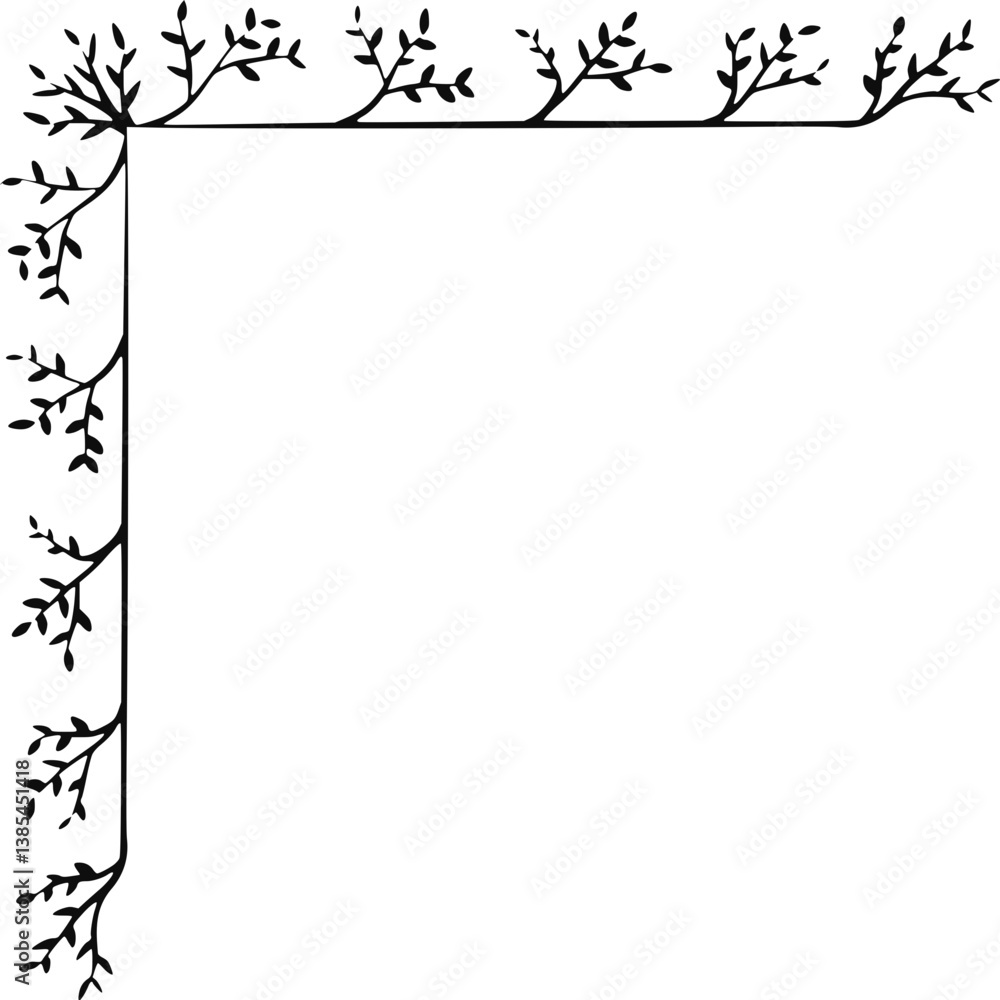 Obraz premium Floral Corner Ornament