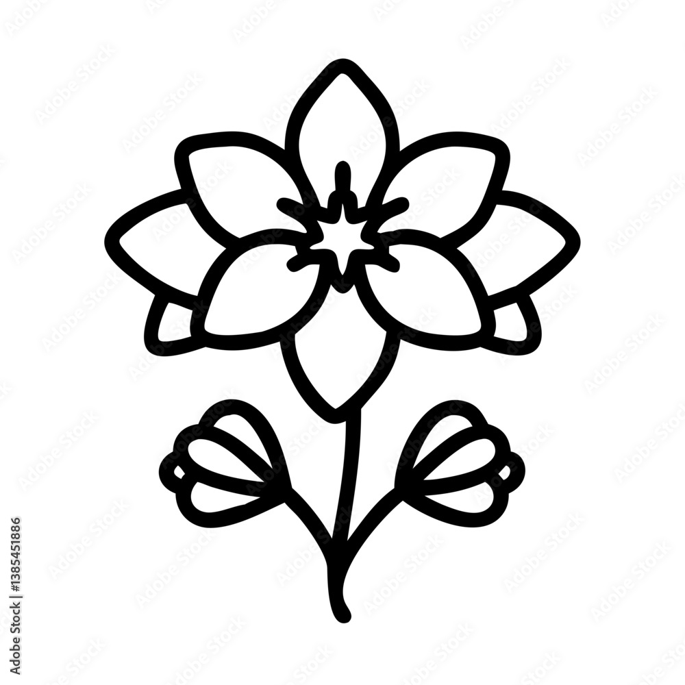 coral bells flower vector icon, simple black outline line icon of coral bells flower, flower vector line art icon coral bells flower vector icon, simple black outline line icon of coral bells flower, flower vector line art icon