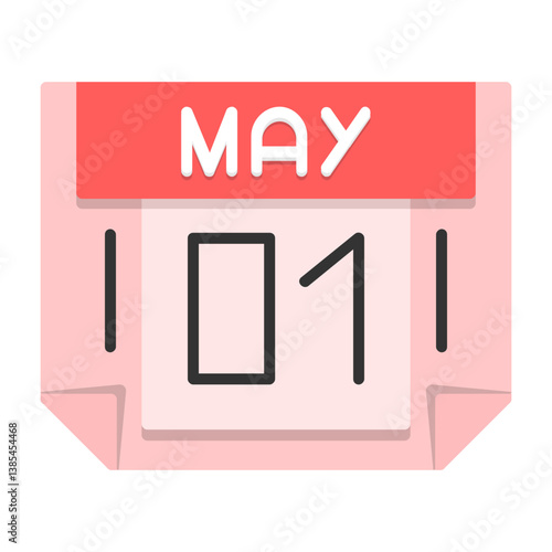 1 May Flat Style Icon