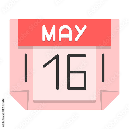 16 May Flat Style Icon