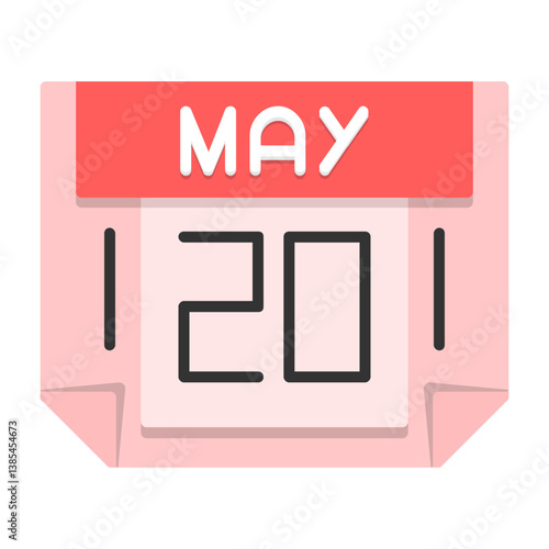 20 May Flat Style Icon