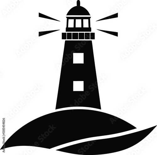lighthouse silhouette vector