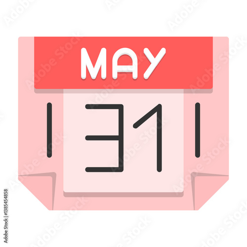 31 May Flat Style Icon