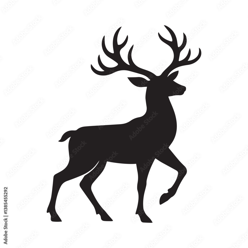 Fototapeta premium deer silhouette vector illustration