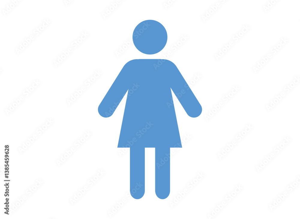 Fototapeta premium Set of icon an Sanitary Toilet Female