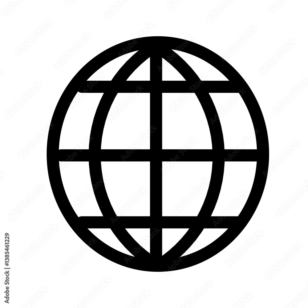 Globe symbol icon Globe symbol icon