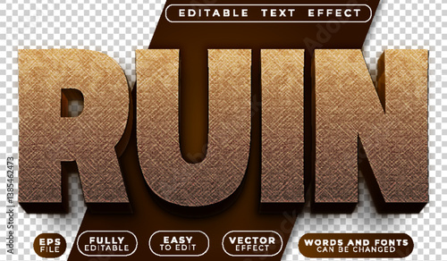 Ruin Decay Broken Fully Editable Vector Text File