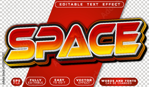 Space Red Galaxy Stars Cosmos Fully Editable Vector Text File