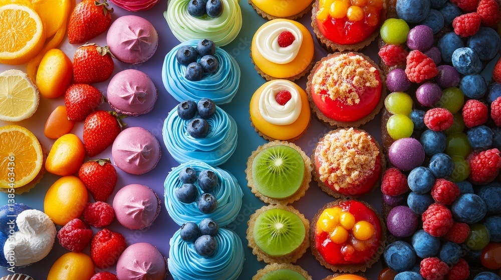 Fototapeta premium Colorful Assortment of Delicious Desserts