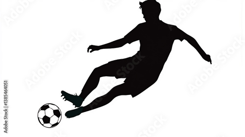モノクロのサッカー選手	