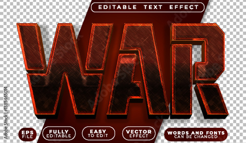 War Red Soldier Fully Editable Vector Text File