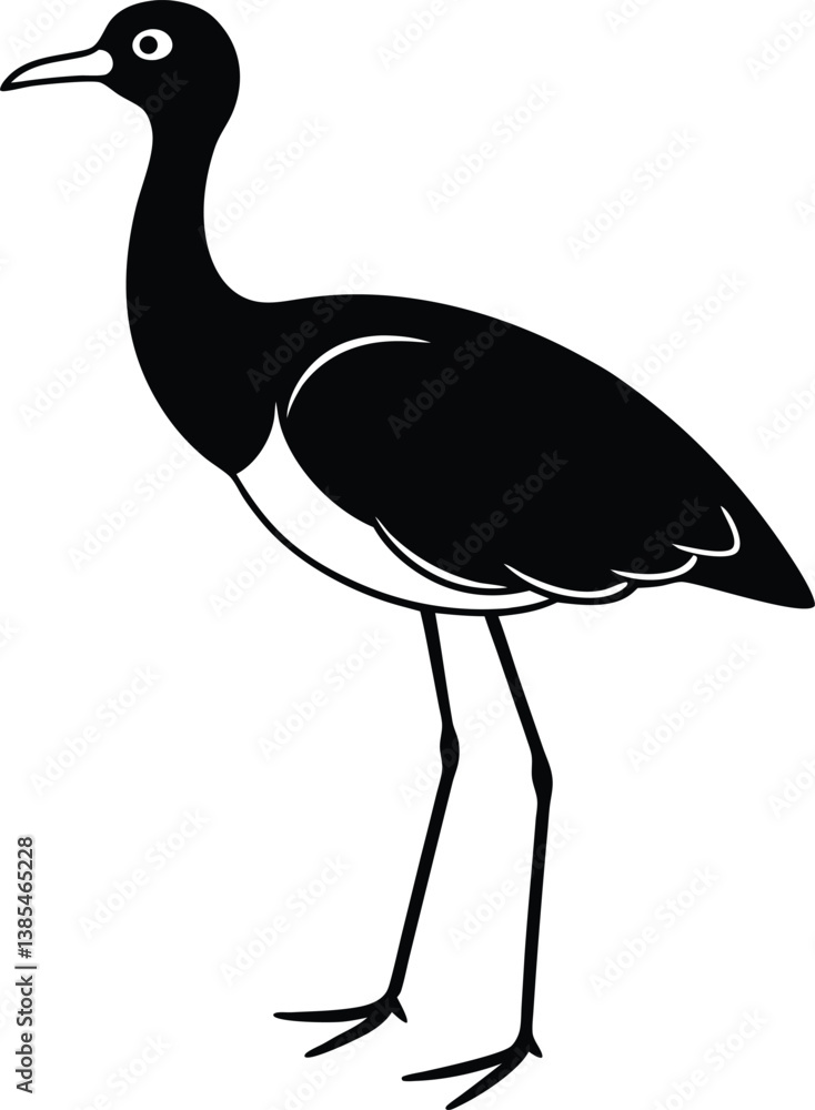 Fototapeta premium African jacana vector art illustration