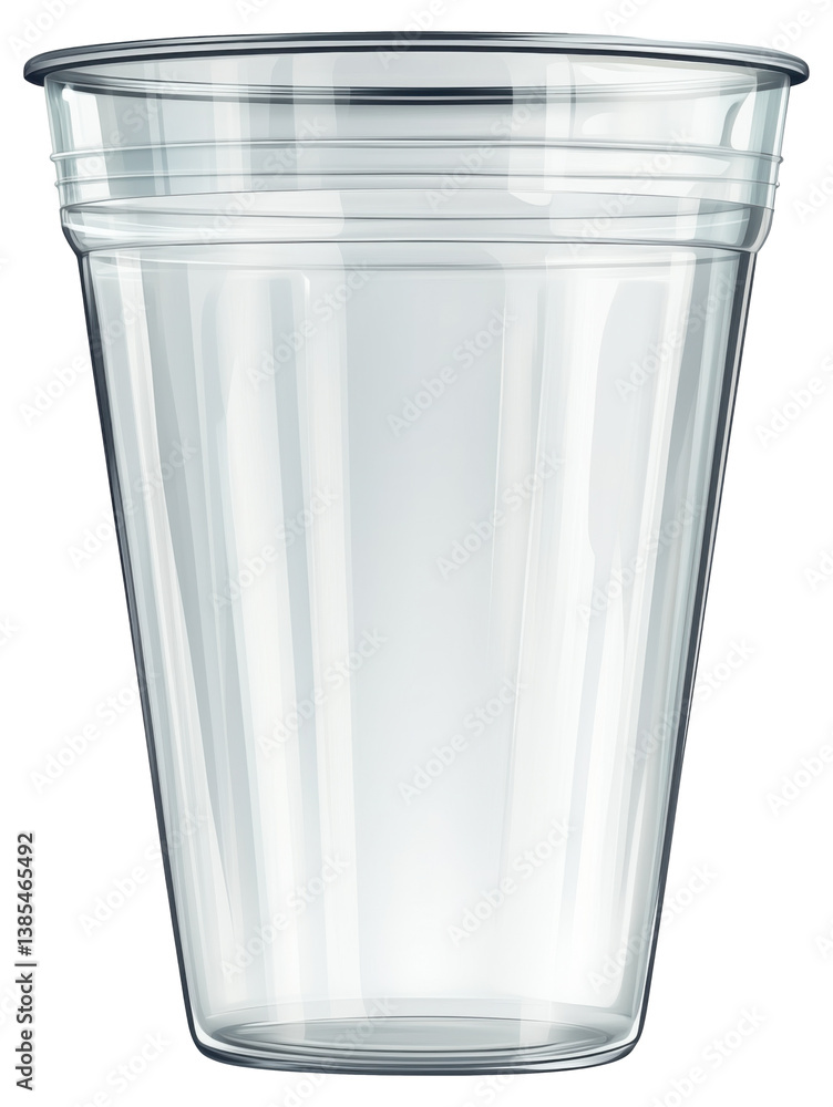 Clear plastic cup isolated on transparent background. Clear plastic cup isolated on transparent background.