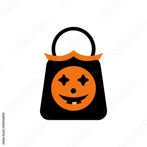 halloween treat bag vector illustration