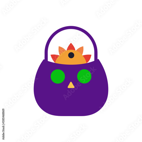 halloween treat bag vector illustration
