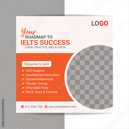 IELTS Exam Preparation square banner.