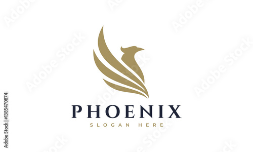 phoenix logo vector illustration. luxury phoenix logo template