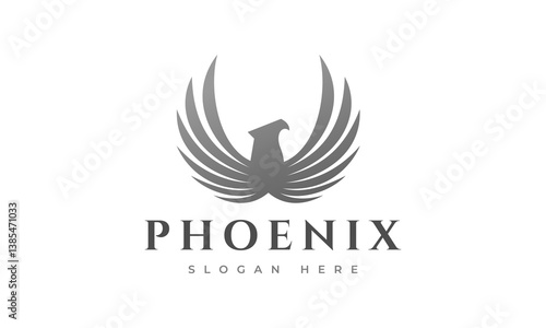 phoenix logo vector illustration. luxury phoenix logo template