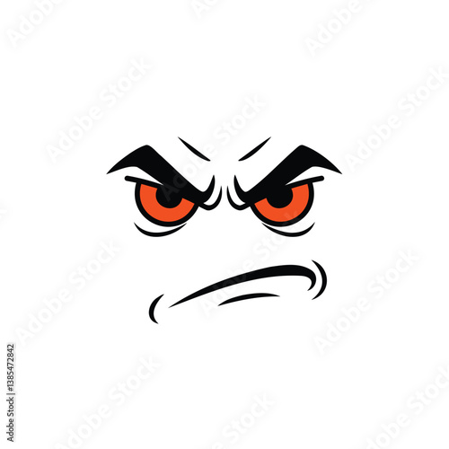 Angry Cartoon Eyes and Eyebrows