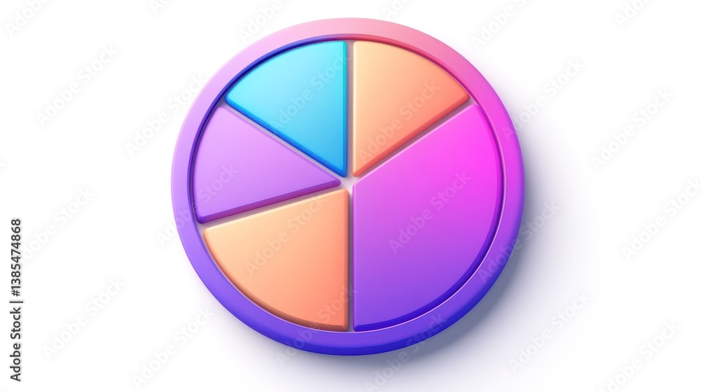 Colorful Pie Chart on White Background (2) Colorful Pie Chart on White Background (2)