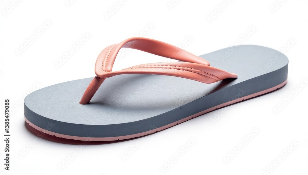 A single flip-flop isolated on white background , minimal, background A single flip-flop isolated on white background , minimal, background