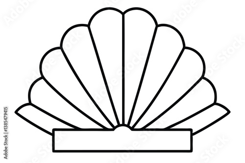 Vector illustration of a hand fan